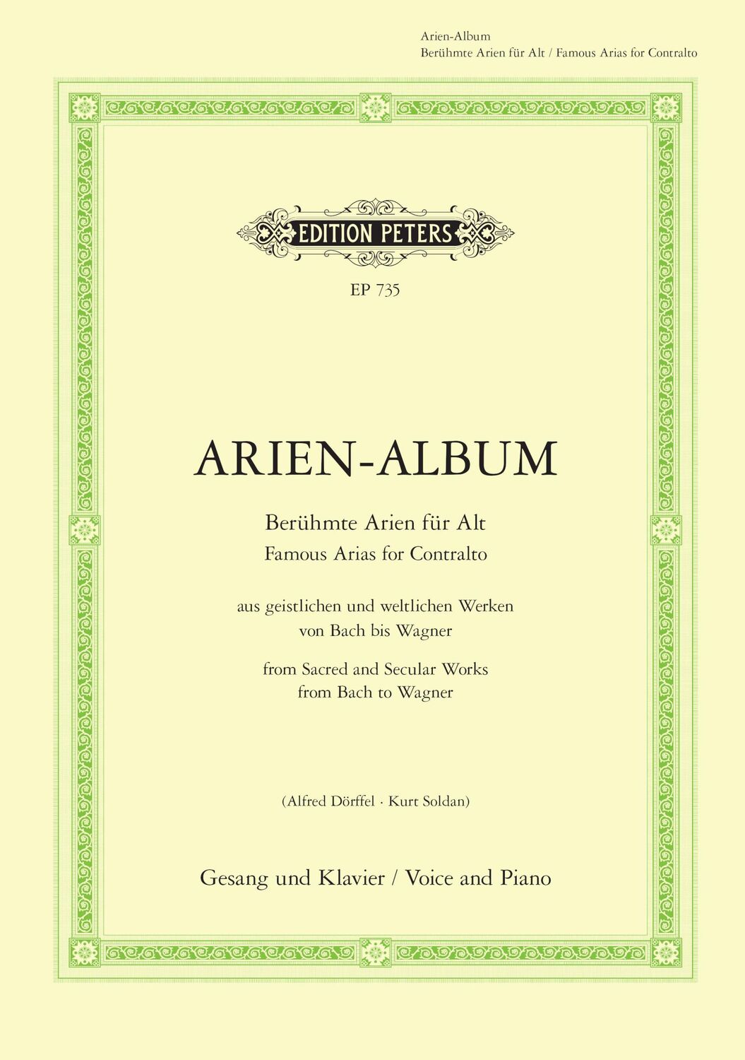 Cover: 9790014004842 | Arien-Album - Berühmte Arien für Alt | mit Klavierbegleitung | Buch