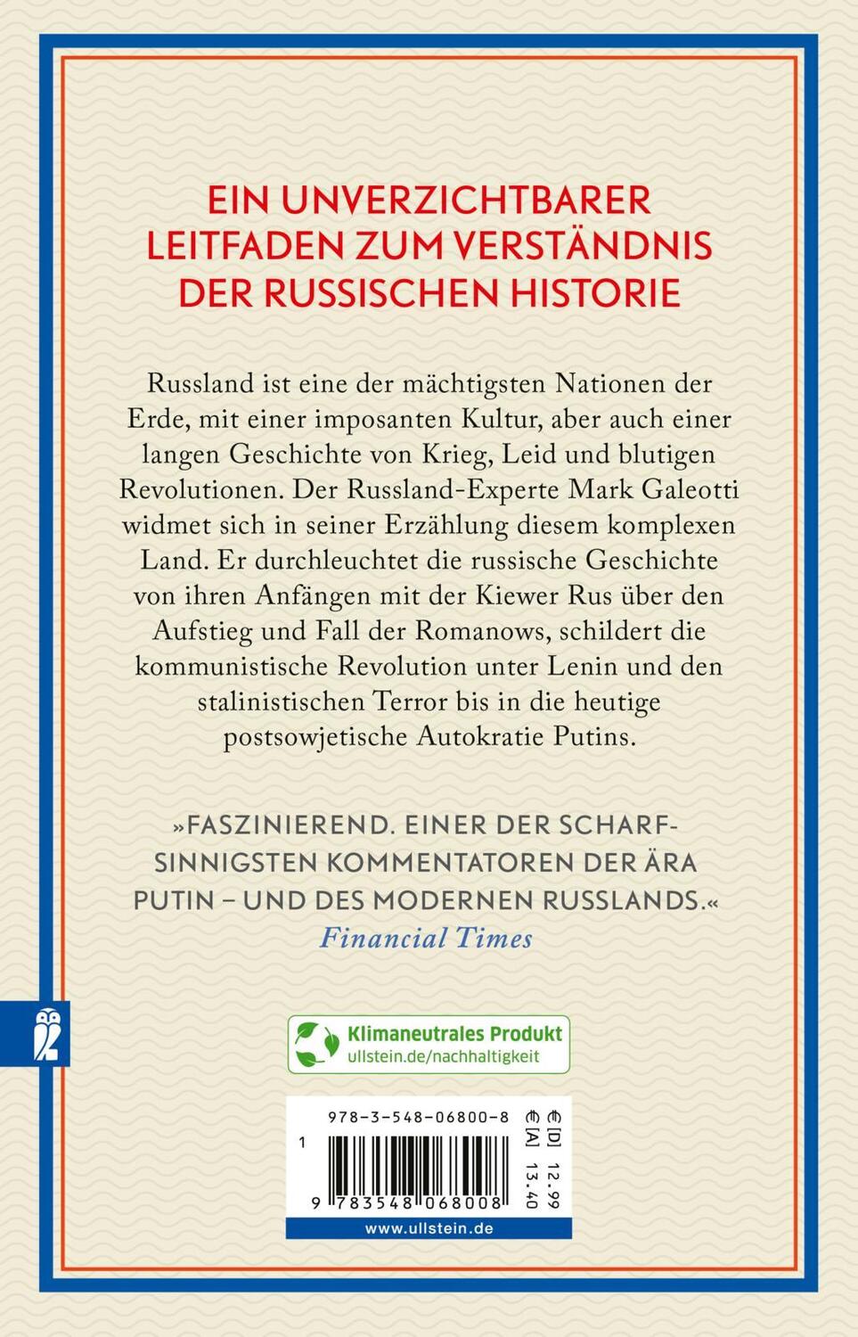 Rückseite: 9783548068008 | Die kürzeste Geschichte Russlands | Mark Galeotti | Taschenbuch | 2022