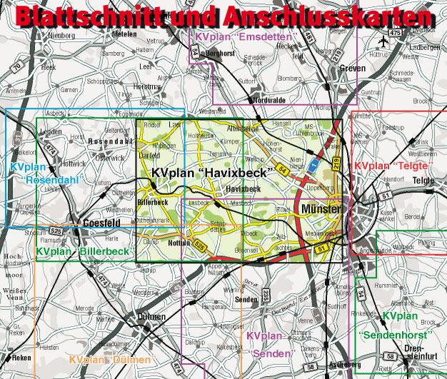 Rückseite: 9783896416414 | Havixbeck, KVplan, Radkarte/Wanderkarte/Stadtplan, 1:25.000 / 1:10.000