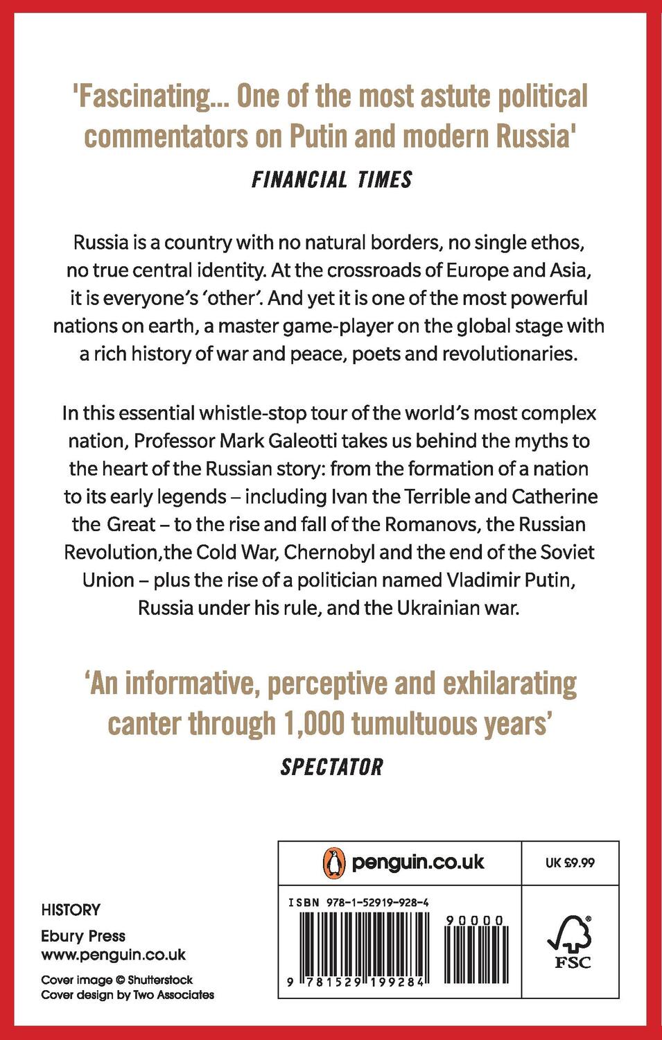 Rückseite: 9781529199284 | A Short History of Russia | Mark Galeotti | Taschenbuch | XVI | 2022