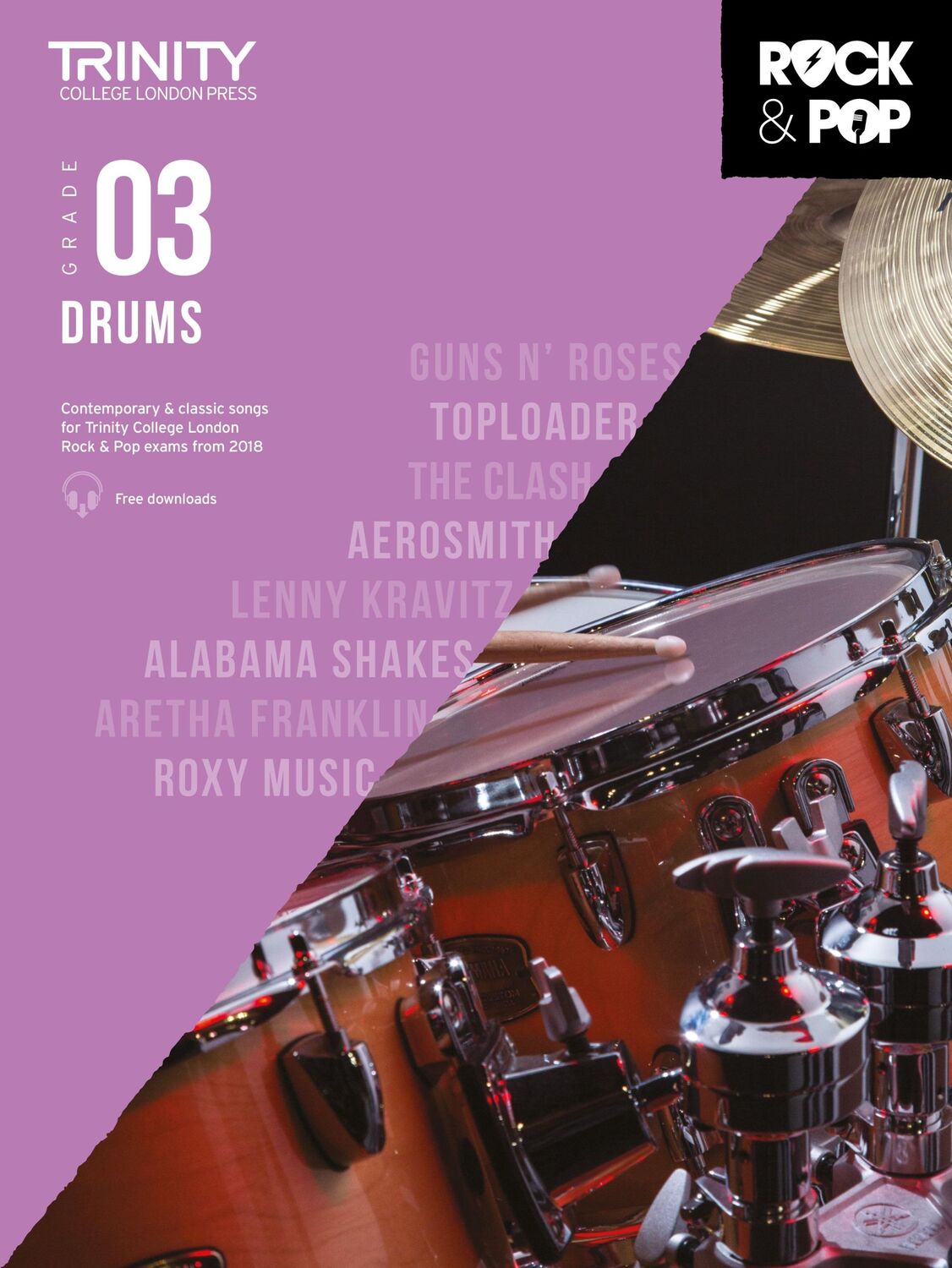 Cover: 9780857366412 | Trinity Rock &amp; Pop 2018 Drums | Grade 3 | Taschenbuch | 40 S. | 2019