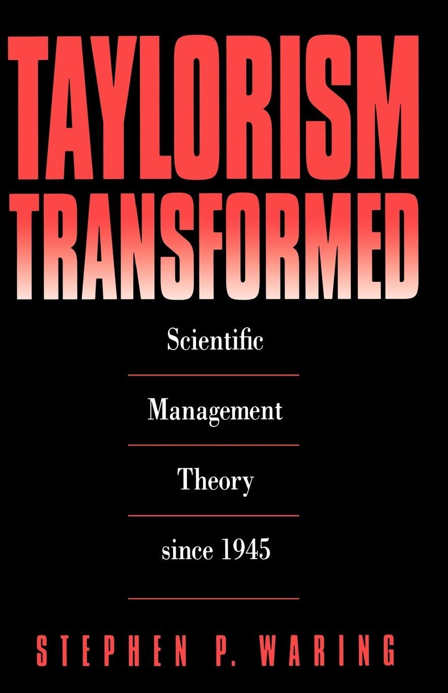 Cover: 9780807844694 | Taylorism Transformed | Scientific Management Theory Since 1945 | Buch