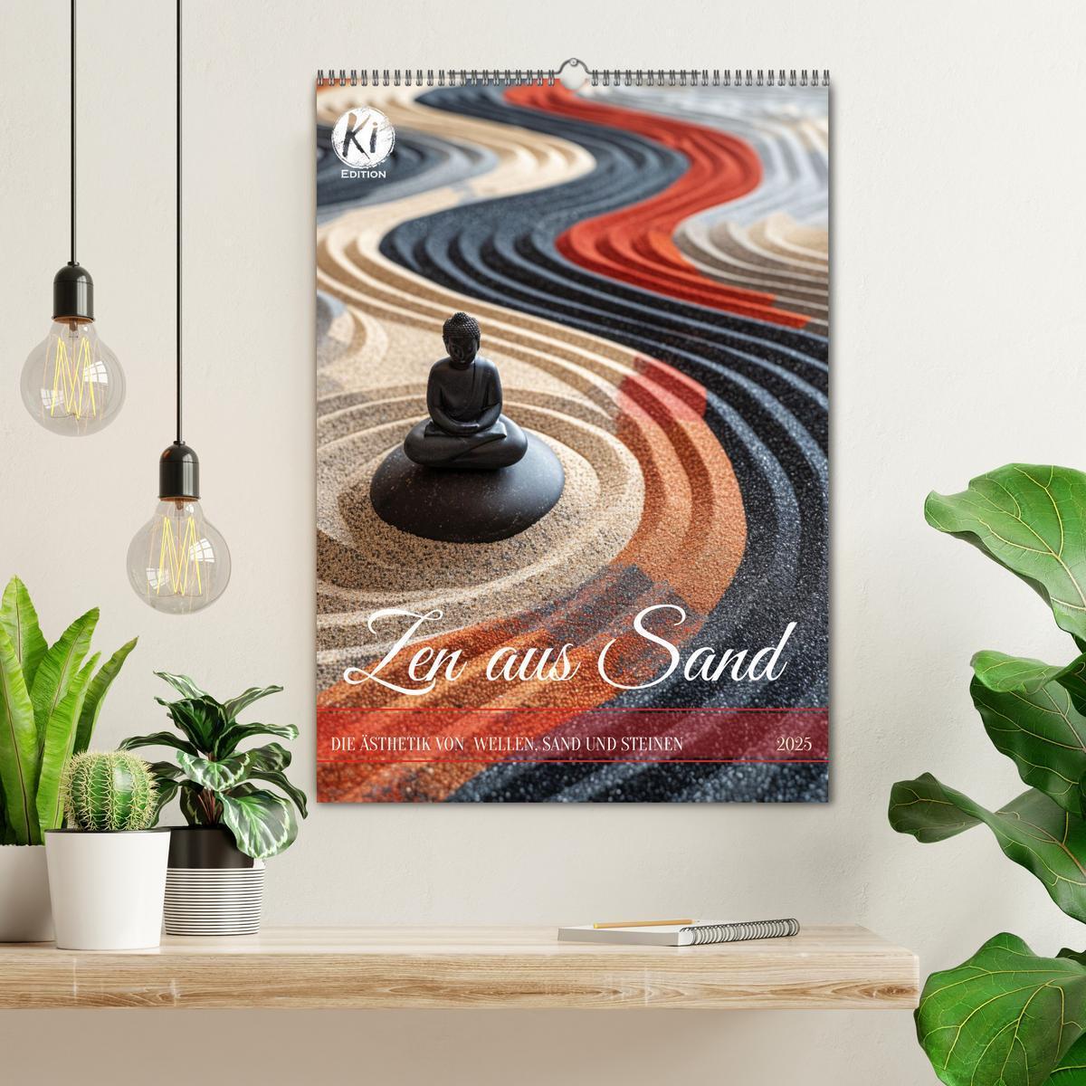 Bild: 9783457131053 | Zen aus Sand (Wandkalender 2025 DIN A2 hoch), CALVENDO Monatskalender