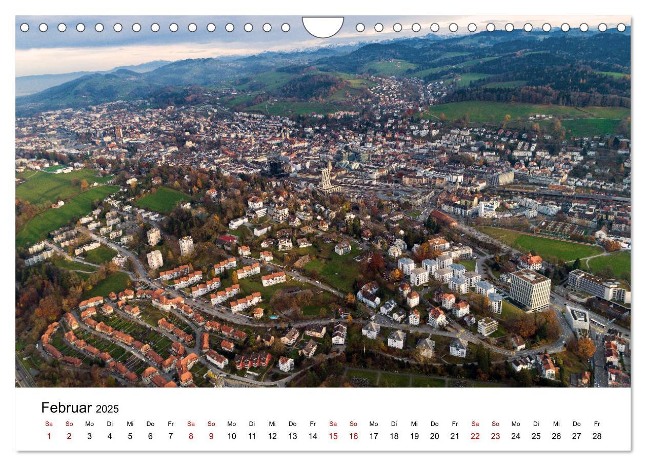 Bild: 9783435120826 | Luftbildkalender St. Gallen 2025 (Wandkalender 2025 DIN A4 quer),...