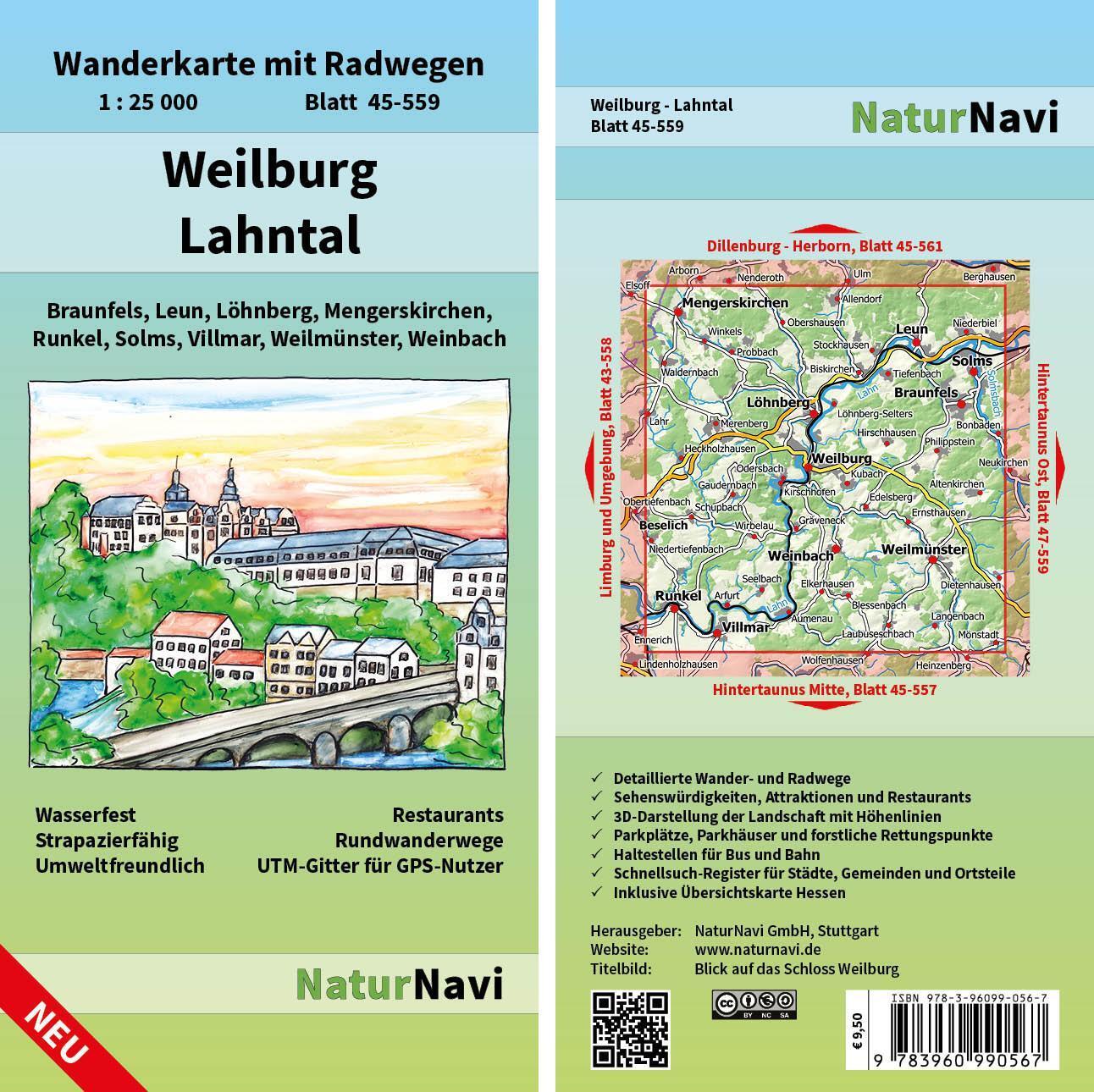 Cover: 9783960990567 | Weilburg - Lahntal 1 : 25 000, Blatt 45-559 | (Land-)Karte | Deutsch