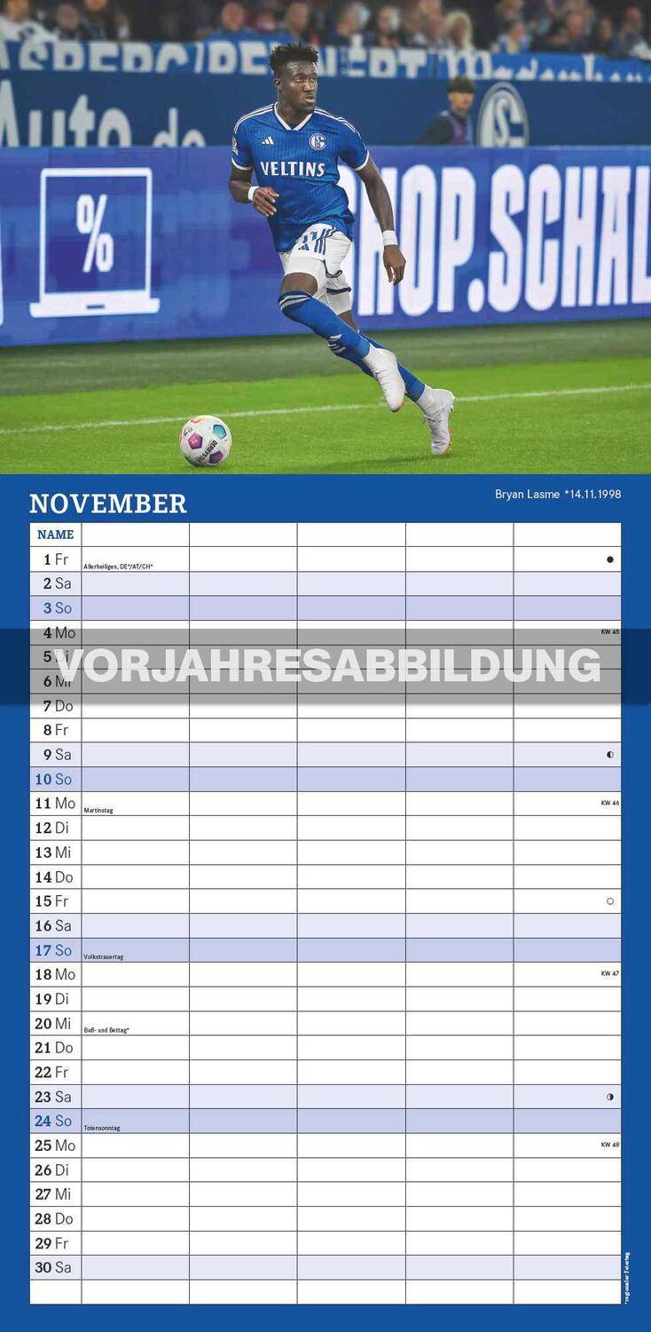 Bild: 4002725994455 | FC Schalke 04 2025 - Fanterminer - Fan-Kalender - Fußball-Kalender...