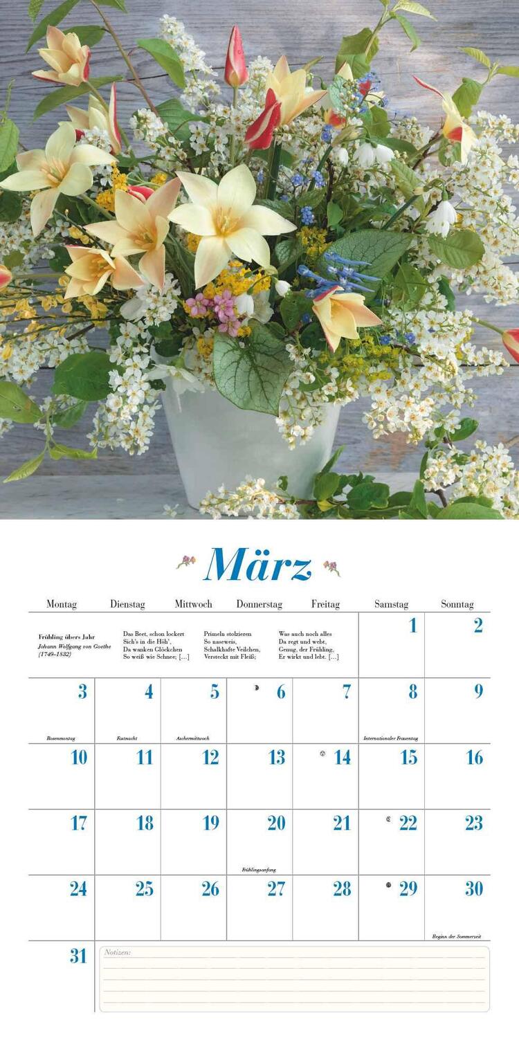 Bild: 4250809652832 | Blumenliebe 2025 - Broschürenkalender - Mit Gedichten - Format 30 x...