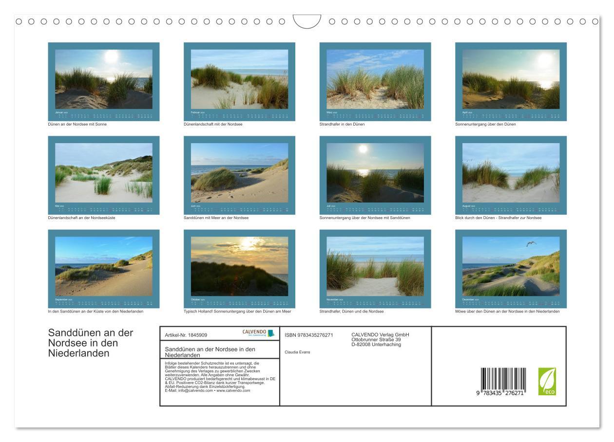 Bild: 9783435276271 | Sanddünen an der Nordsee in den Niederlanden (Wandkalender 2025 DIN...