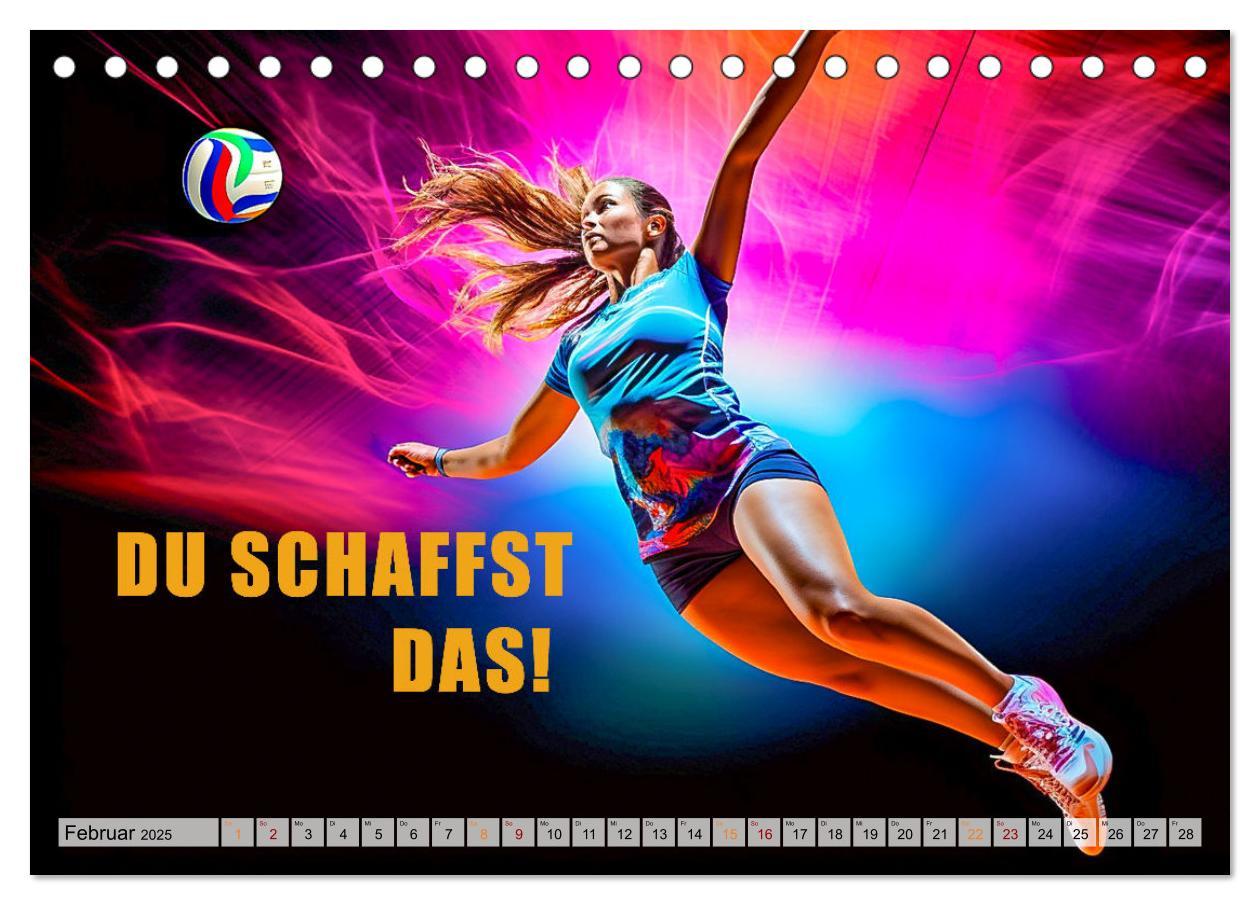 Bild: 9783383863363 | Volleyball und Motivation (Tischkalender 2025 DIN A5 quer),...