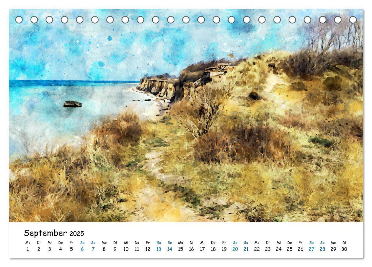 Bild: 9783435143979 | Aquarell Illustrationen vom Darß (Tischkalender 2025 DIN A5 quer),...