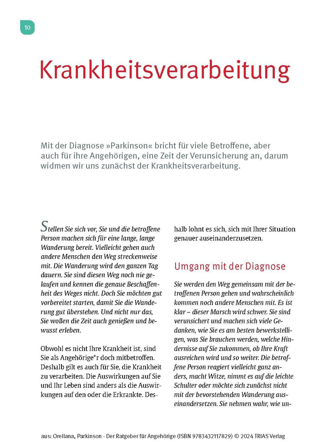 Bild: 9783432117829 | Parkinson. Der Ratgeber für Angehörige | Amy Orellana | Taschenbuch