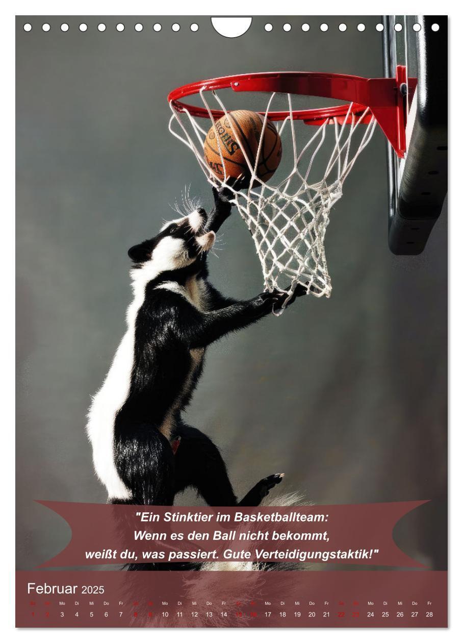 Bild: 9783457167632 | Der tierisch lustige Basketball-Kalender (Wandkalender 2025 DIN A4...