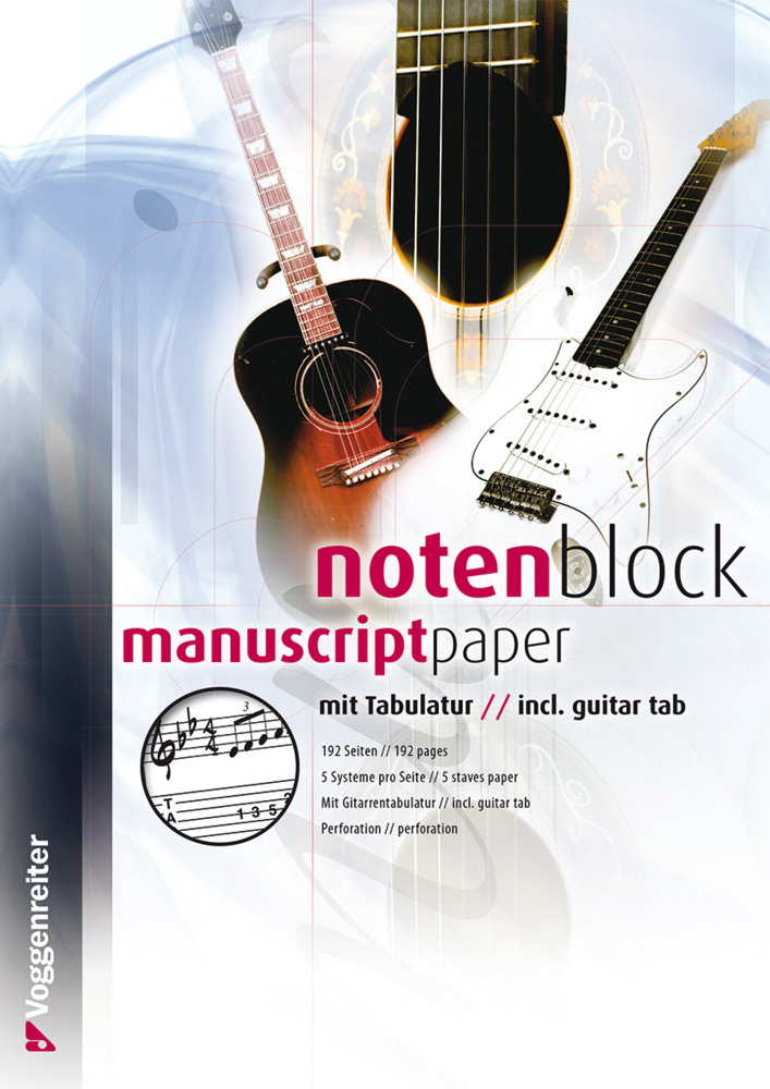 Cover: 9783802403231 | Notenblock mit Tabulatur | Notenschreibblock für eigene Musikideen