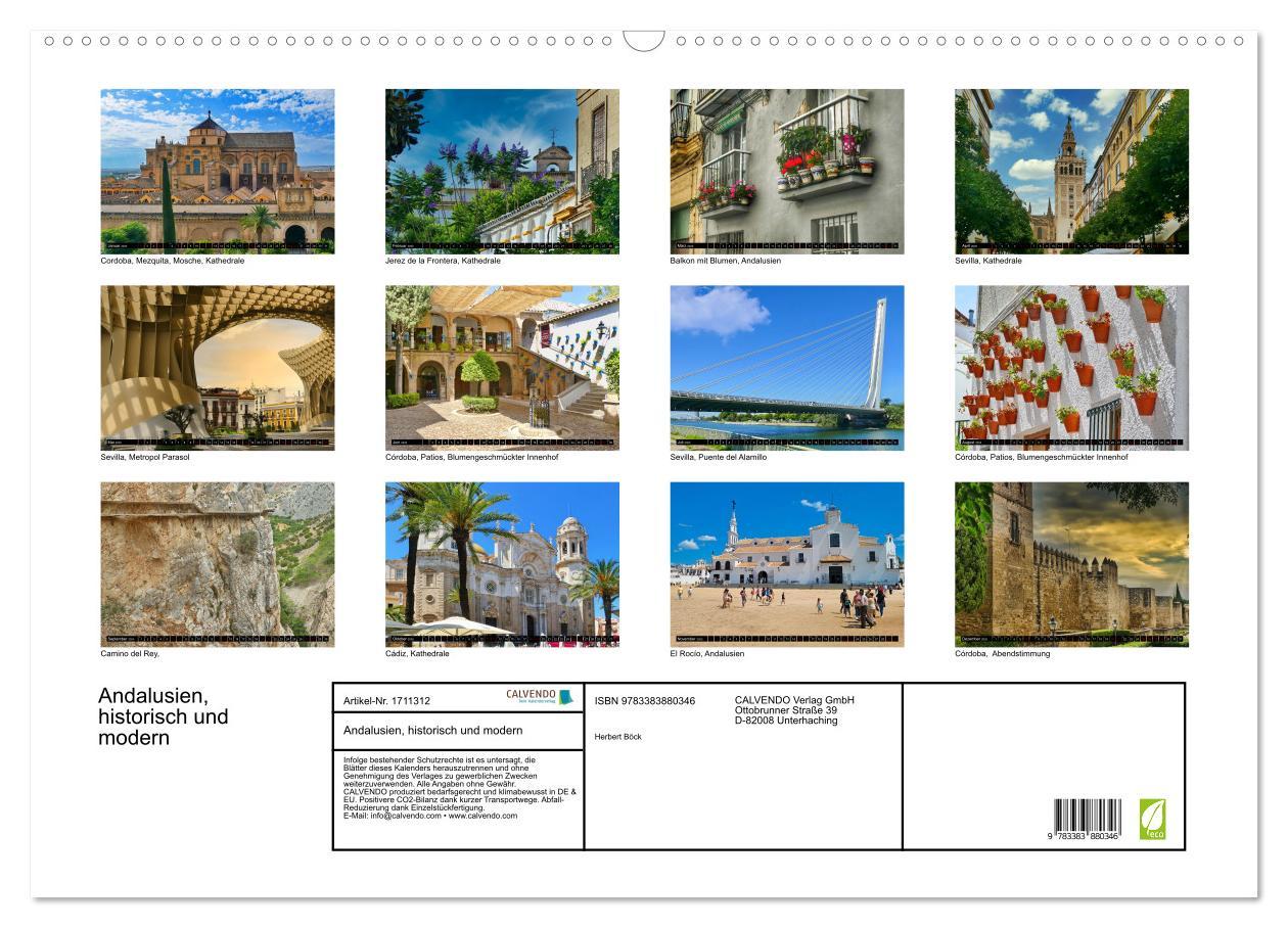 Bild: 9783383880346 | Andalusien, historisch und modern (Wandkalender 2025 DIN A2 quer),...