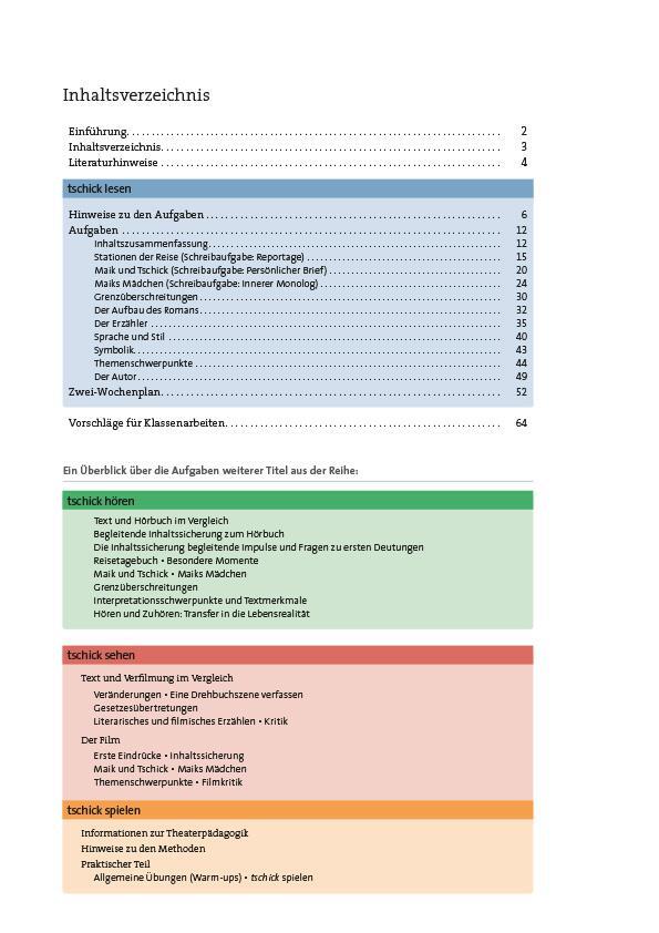 Bild: 9783946482390 | tschick - LESEN | Wolfgang Herrndorf (u. a.) | Taschenbuch | 64 S.