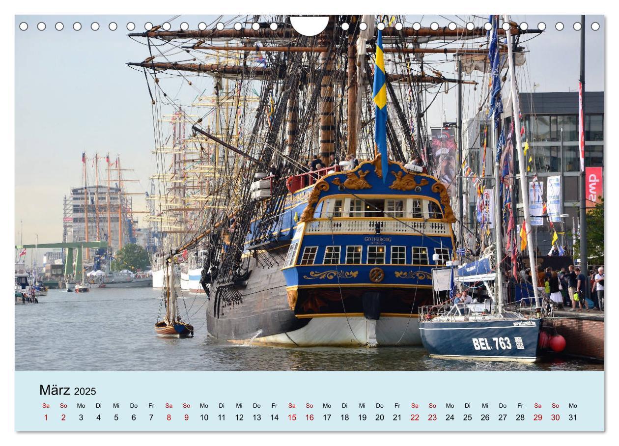 Bild: 9783435439614 | Parade der Windjammer - 2025 (Wandkalender 2025 DIN A4 quer),...