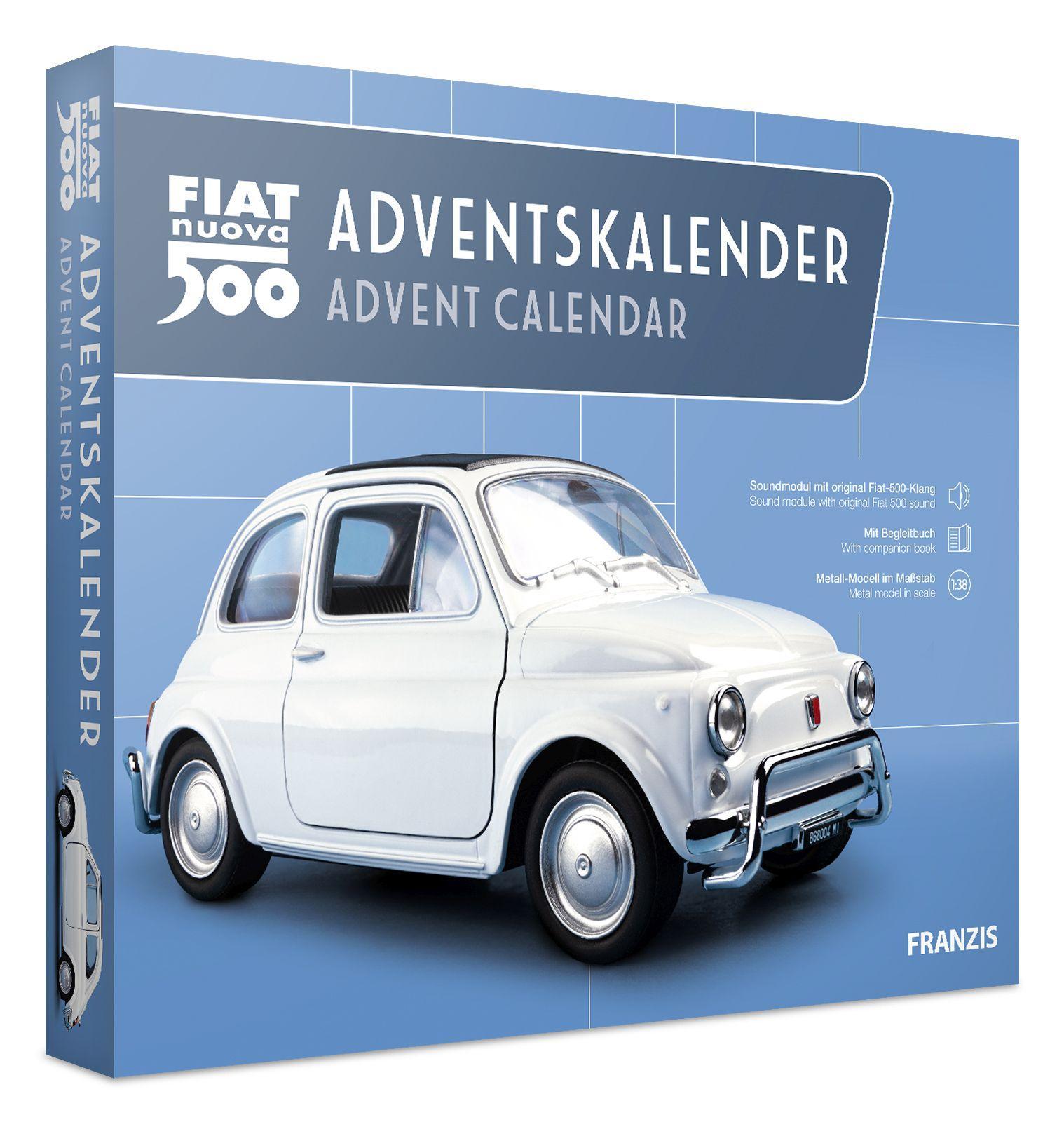 Cover: 4019631671684 | FRANZIS 67168 - Fiat 500 Adventskalender | Sonstige Handelsware