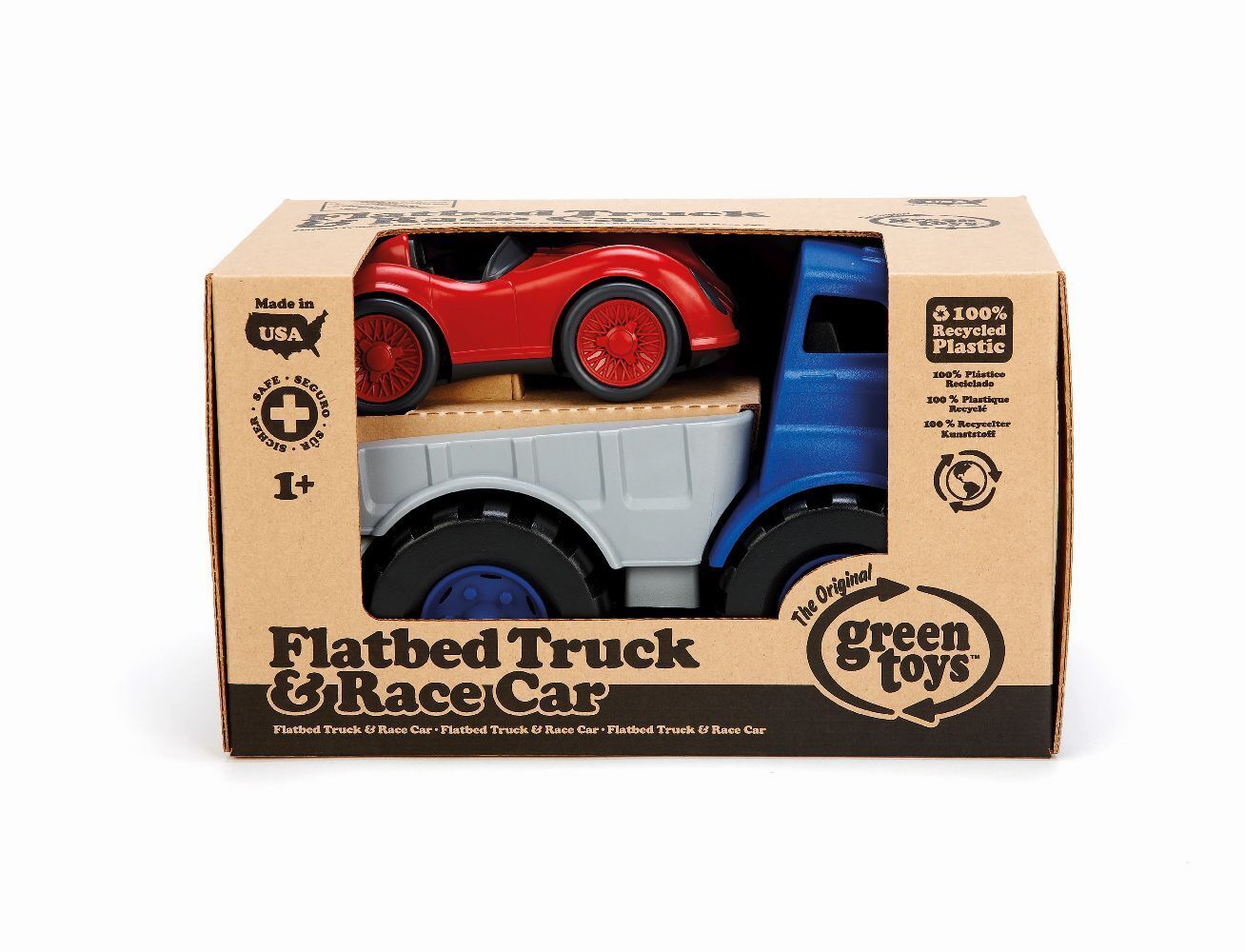 Bild: 793573714817 | GREENTOYS - Tieflader mit rotem Rennwagen | Stück | 2023 | GREENTOYS