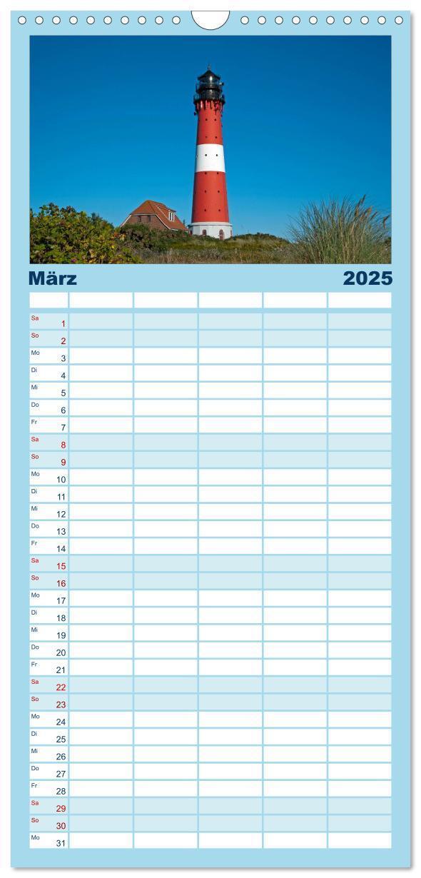 Bild: 9783457118498 | Familienplaner 2025 - Sylt in Bildern mit 5 Spalten (Wandkalender,...