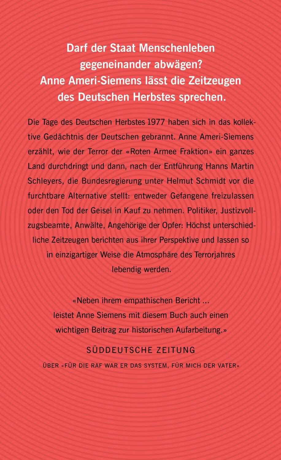 Rückseite: 9783871348341 | Ein Tag im Herbst | Die RAF, der Staat und der Fall Schleyer | Buch