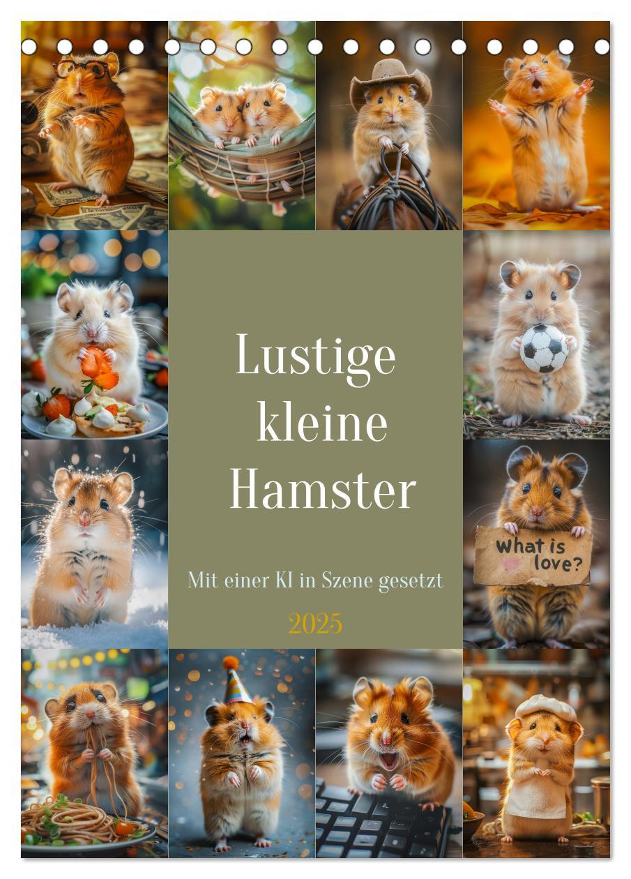 Cover: 9783435086962 | Lustige kleine Hamster (Tischkalender 2025 DIN A5 hoch), CALVENDO...