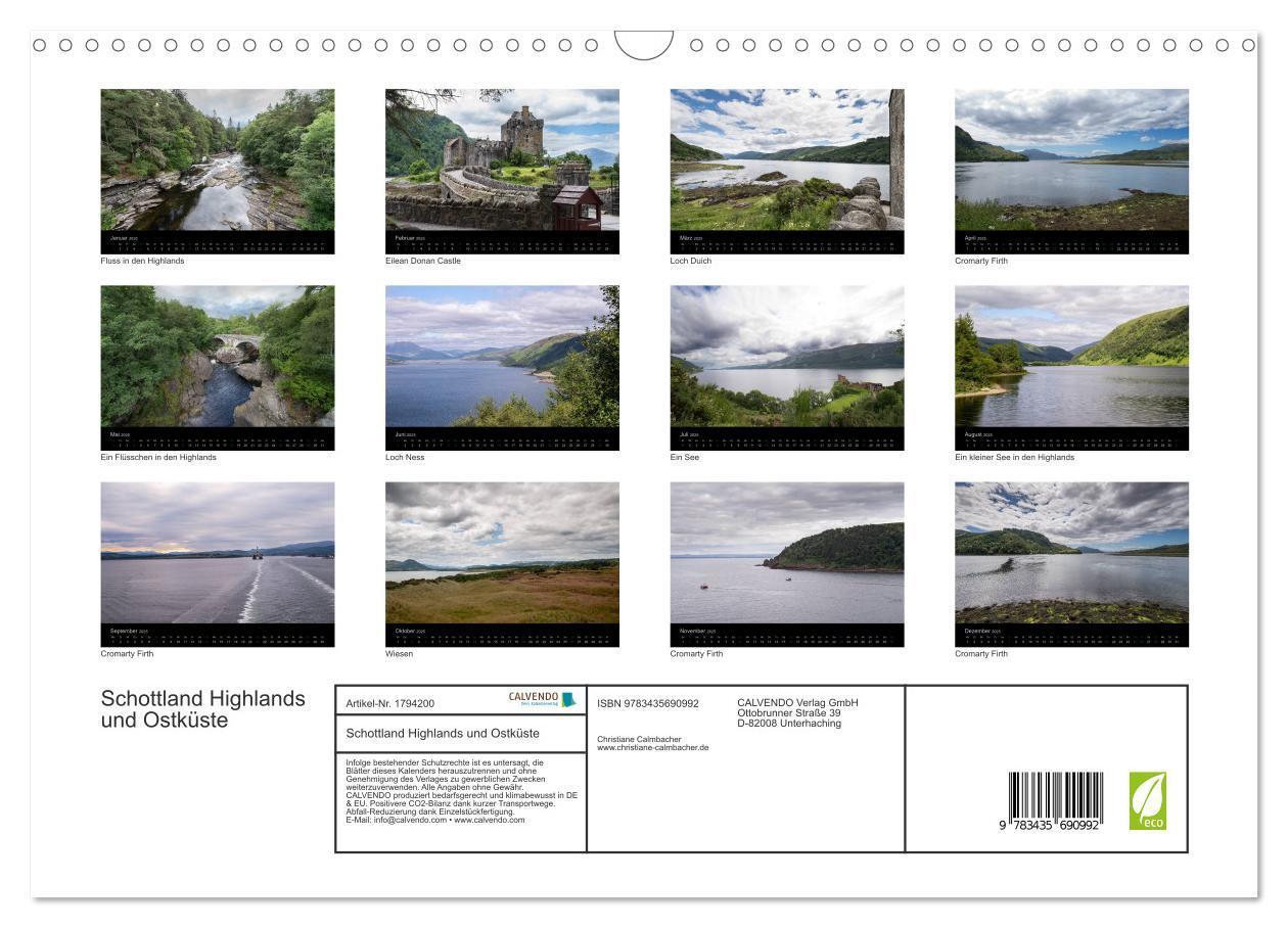 Bild: 9783435690992 | Schottland Highlands und Ostküste (Wandkalender 2025 DIN A3 quer),...