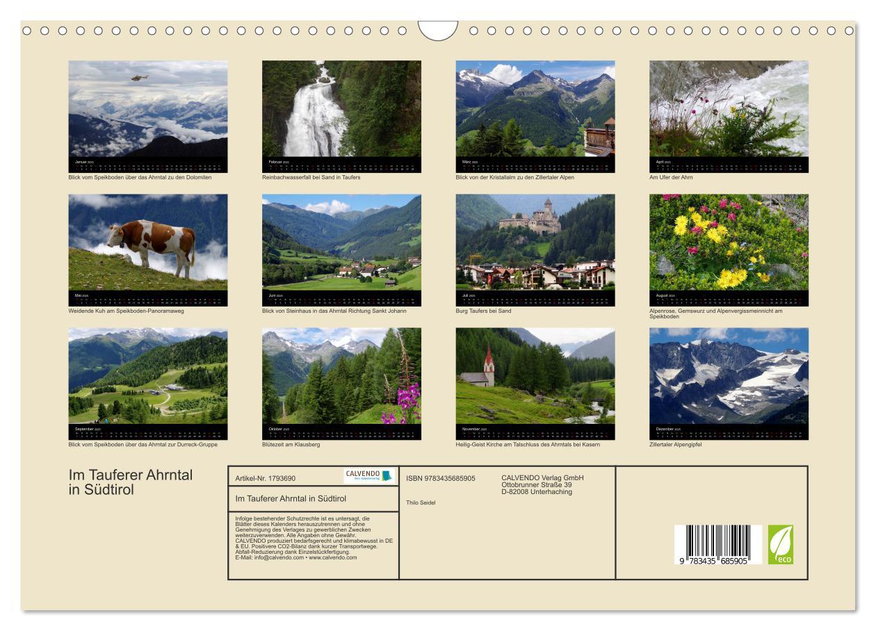 Bild: 9783435685905 | Im Tauferer Ahrntal in Südtirol (Wandkalender 2025 DIN A3 quer),...