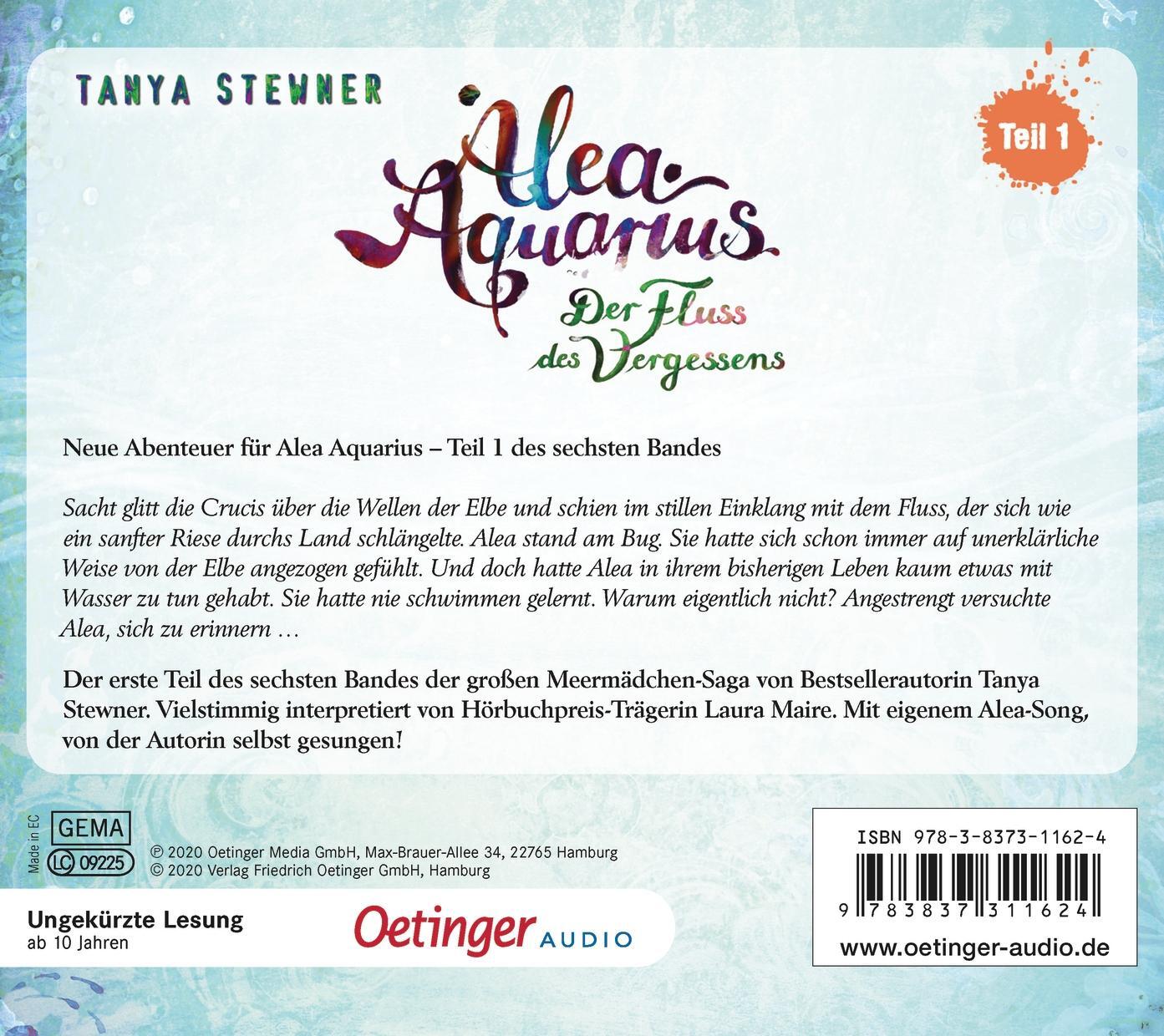 Rückseite: 9783837311624 | Alea Aquarius 6 Teil 1. Der Fluss des Vergessens | Tanya Stewner | CD