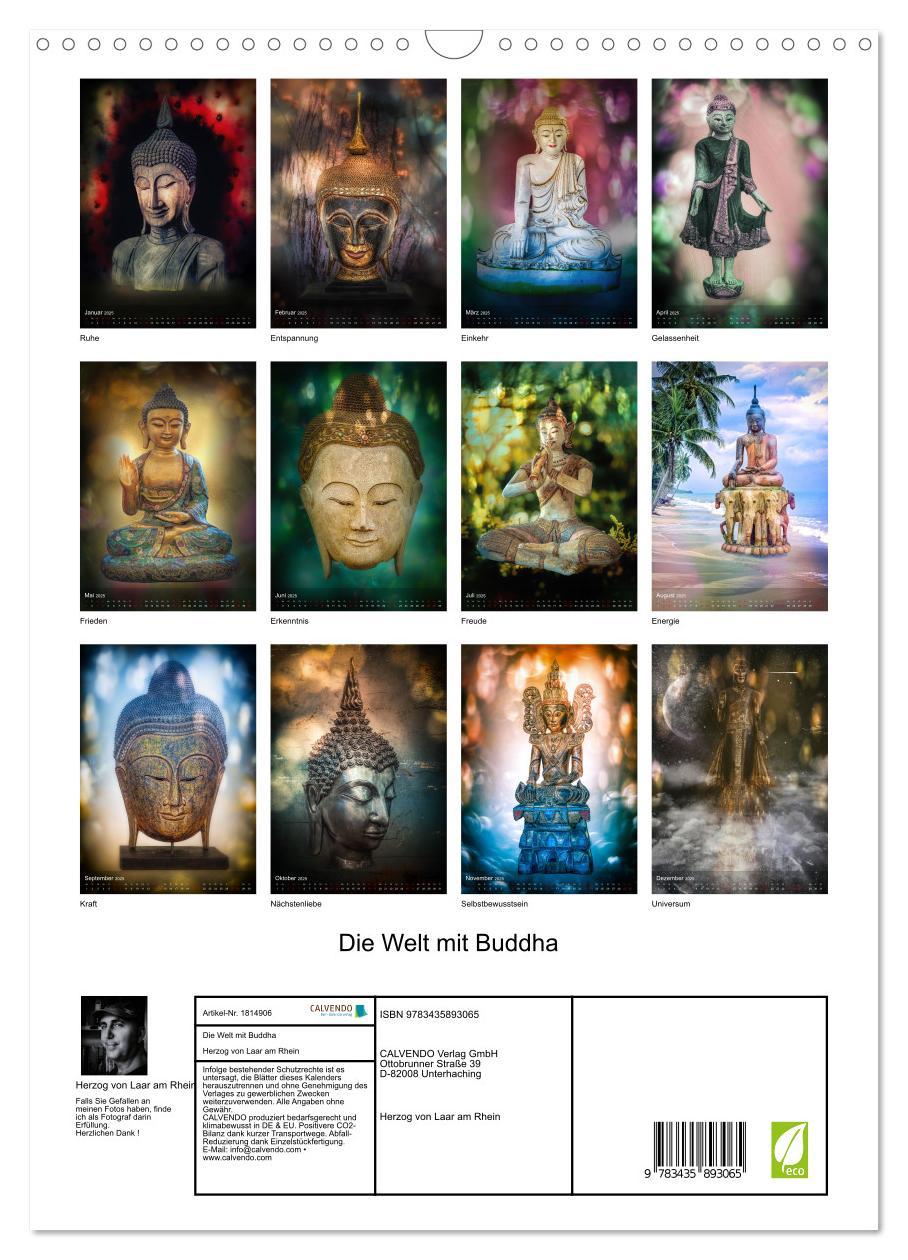 Bild: 9783435893065 | Die Welt mit Buddha (Wandkalender 2025 DIN A3 hoch), CALVENDO...