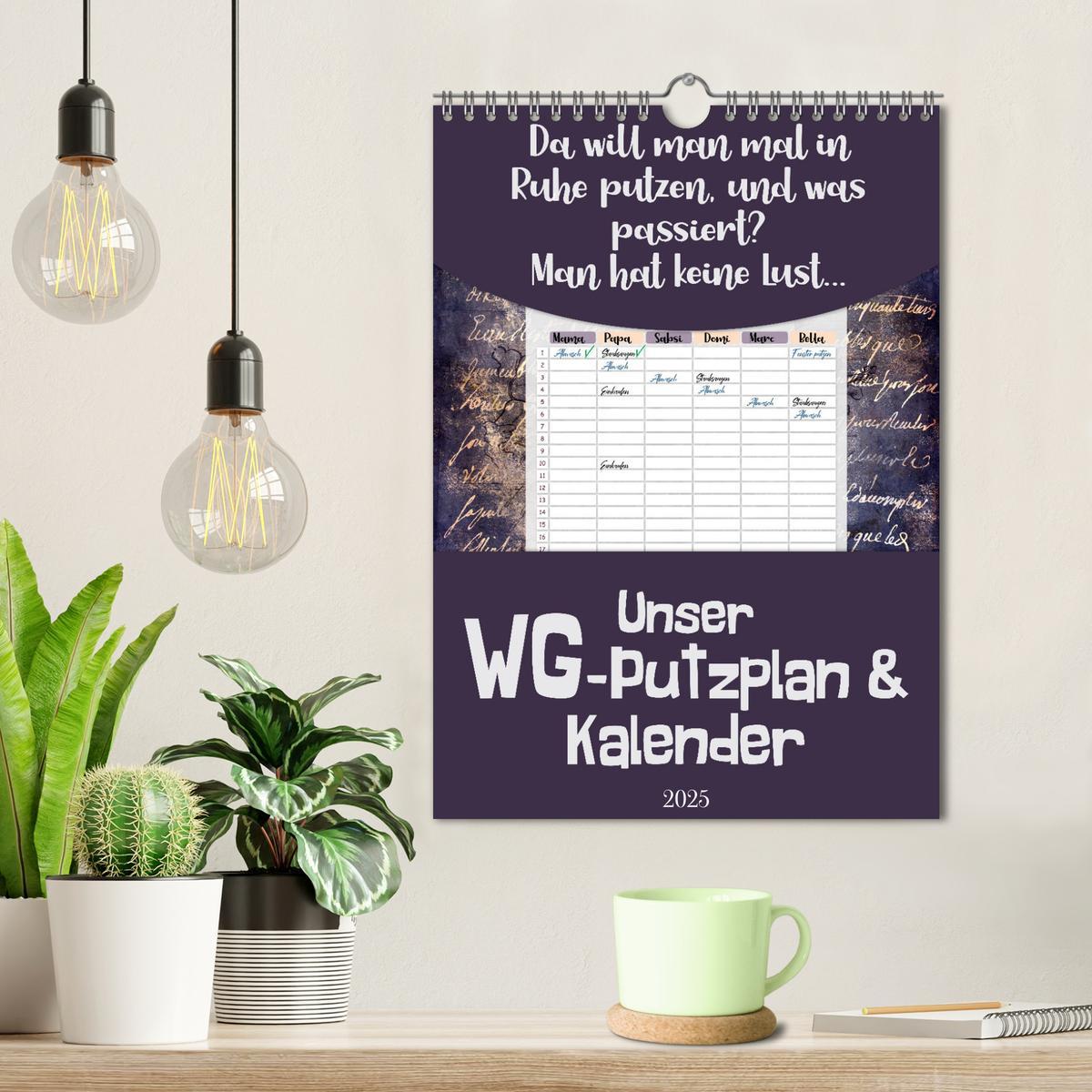 Bild: 9783435891931 | Gothic WG-Putzplan &amp; Kalender 2025 (Wandkalender 2025 DIN A4 hoch),...