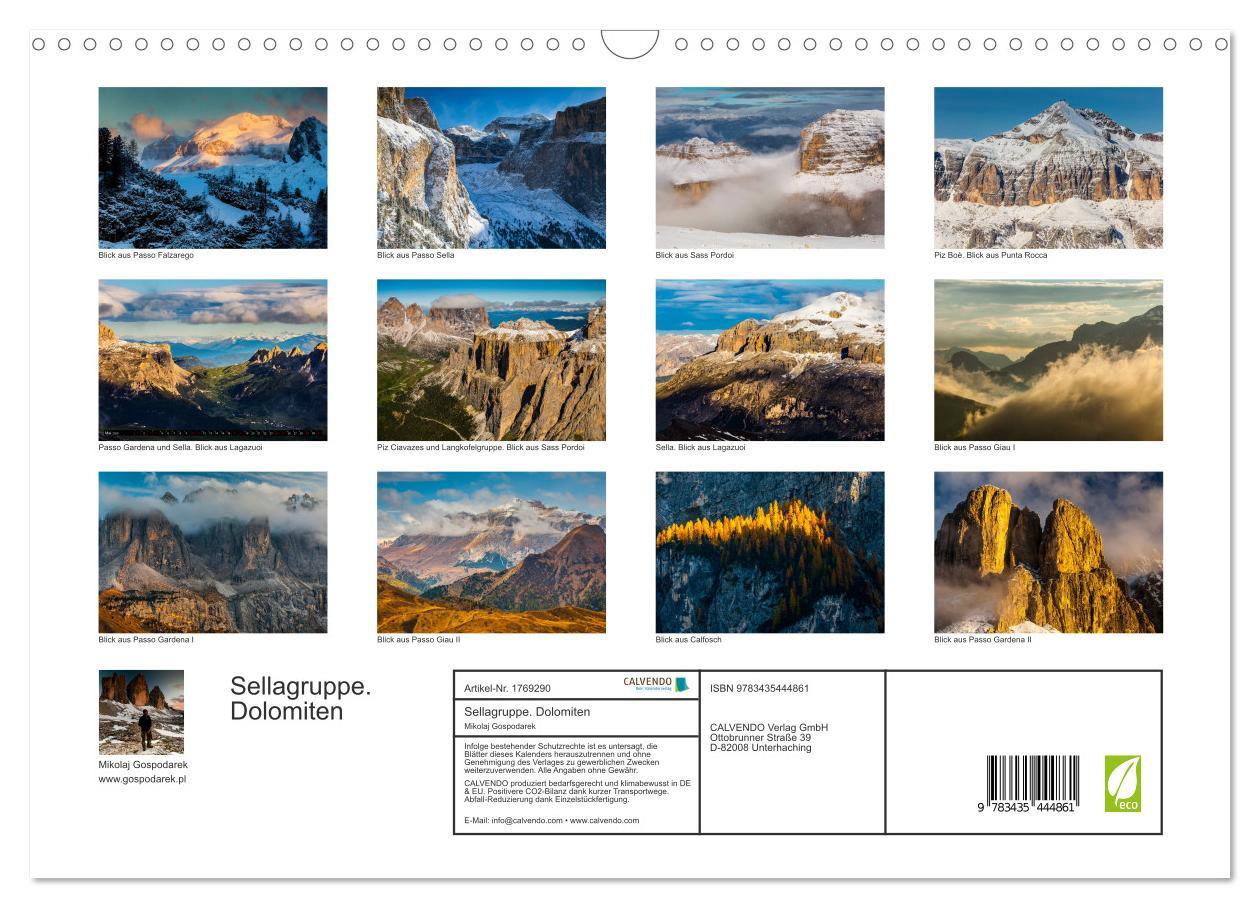 Bild: 9783435444861 | Sellagruppe. Dolomiten (Wandkalender 2025 DIN A3 quer), CALVENDO...