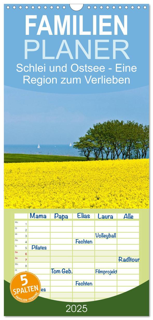 Cover: 9783457109939 | Familienplaner 2025 - Schlei und Ostsee - Eine Region zum Verlieben...