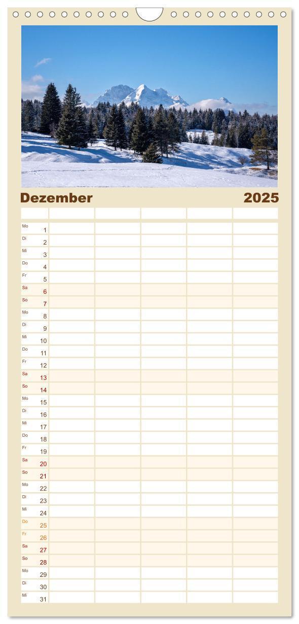 Bild: 9783457098608 | Familienplaner 2025 - Alpen Blick mit 5 Spalten (Wandkalender, 21 x...