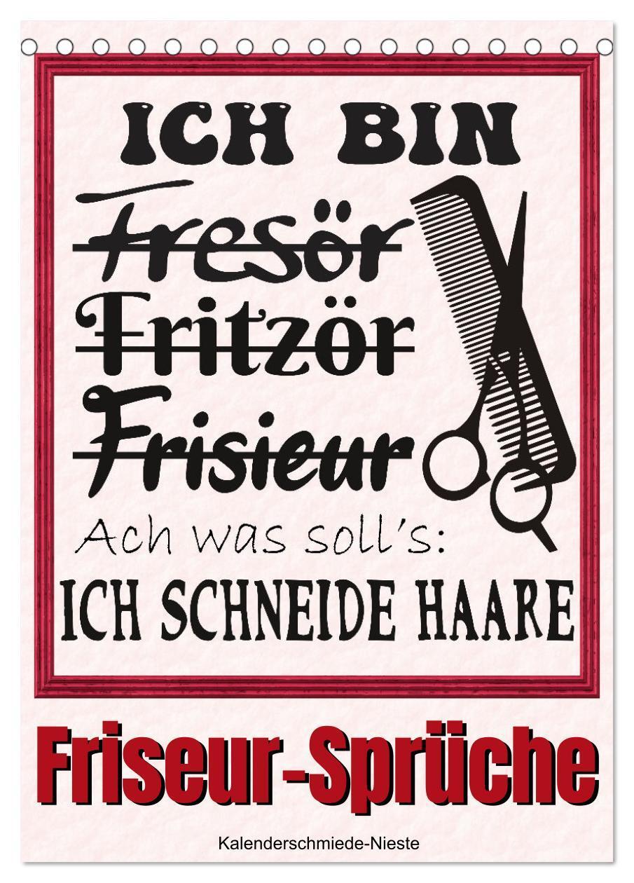 Cover: 9783435919819 | Friseur-Sprüche (Tischkalender 2025 DIN A5 hoch), CALVENDO...