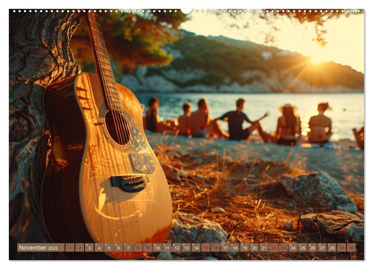 Bild: 9783457141496 | Wegbegleiter Gitarre (Wandkalender 2025 DIN A2 quer), CALVENDO...