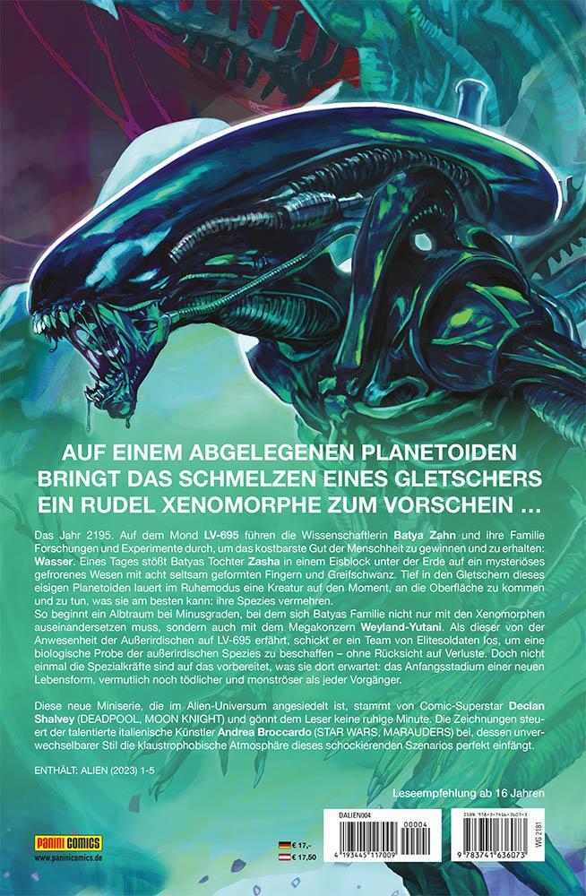 Rückseite: 9783741636073 | Alien | Bd. 1 (2. Serie): Tauwetter | Declan Shalvey (u. a.) | Buch