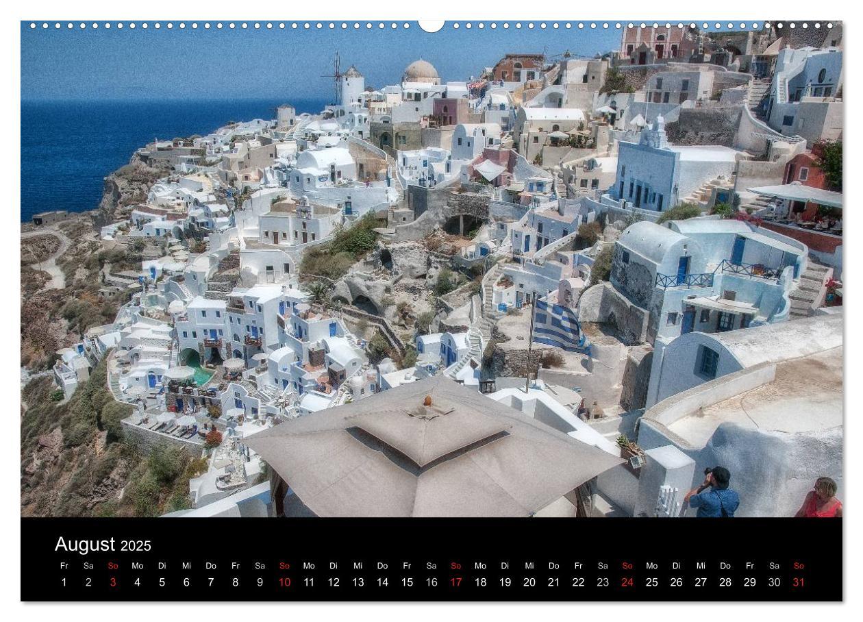 Bild: 9783435563944 | Zauberhaftes Santorin (Wandkalender 2025 DIN A2 quer), CALVENDO...