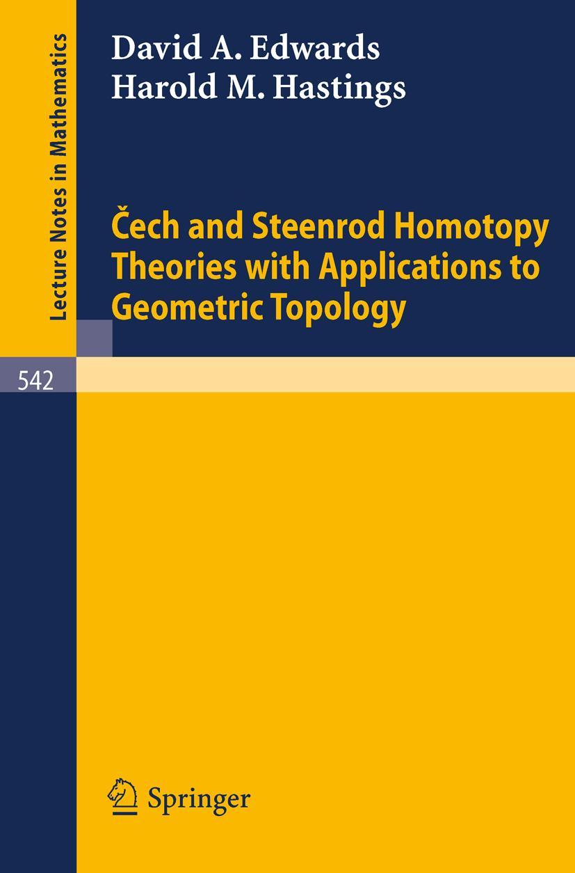 Cover: 9783540078630 | Cech and Steenrod Homotopy Theories with Applications to Geometric...