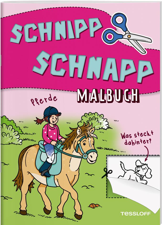 Cover: 9783788645786 | Schnipp Schnapp Malbuch. Pferde. Was steckt dahinter? | Stefan Lohr