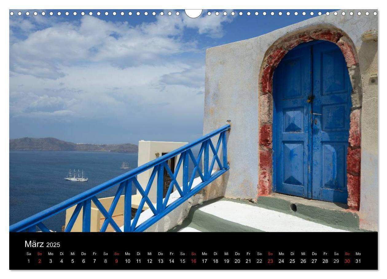 Bild: 9783435828586 | Santorini ¿ Leben auf dem Vulkan (Wandkalender 2025 DIN A3 quer),...