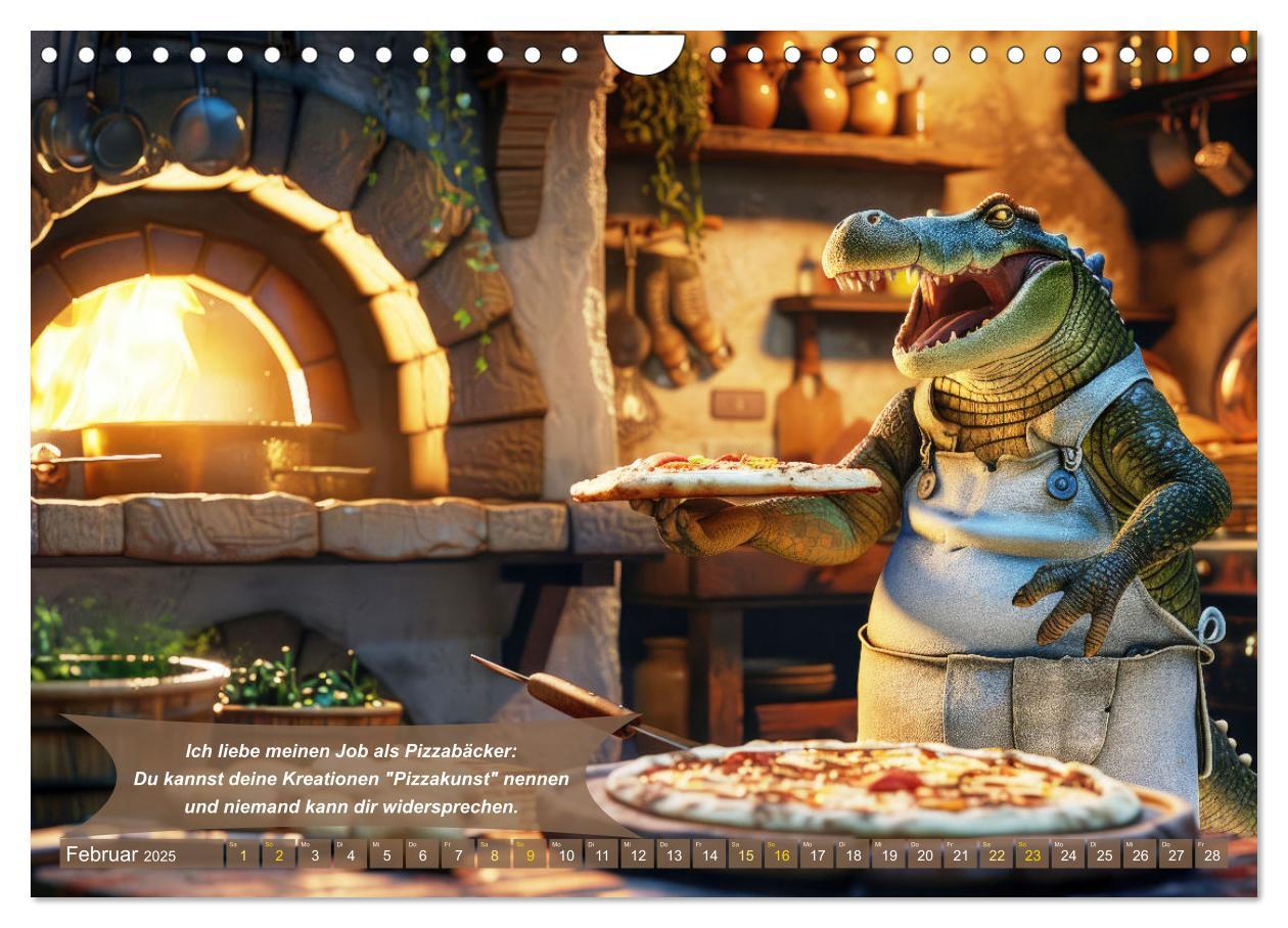 Bild: 9783457174210 | Tierisch lustige Pizzabäcker (Wandkalender 2025 DIN A4 quer),...