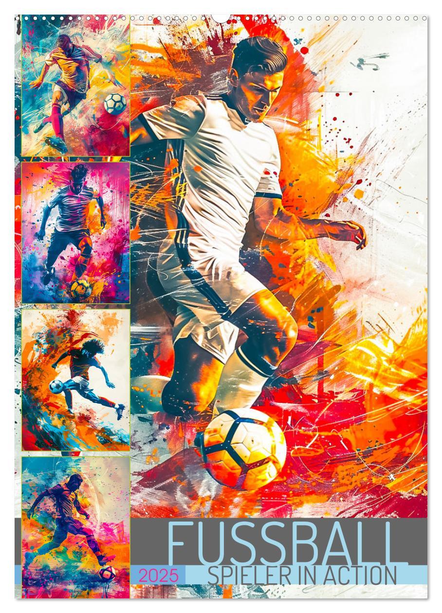 Cover: 9783457147191 | Fussball - Spieler in Action (Wandkalender 2025 DIN A2 hoch),...