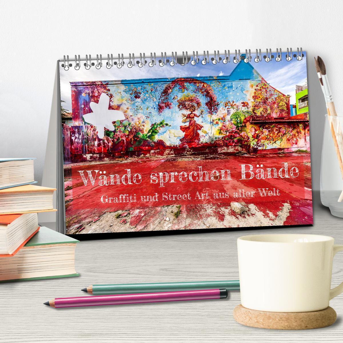 Bild: 9783457241493 | Wände sprechen Bände (Tischkalender 2025 DIN A5 quer), CALVENDO...