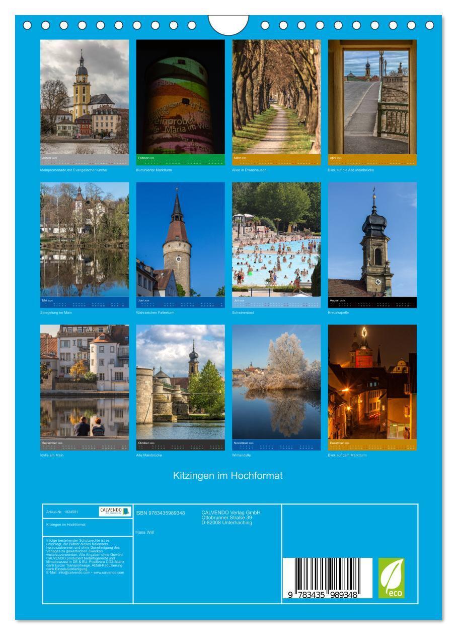 Bild: 9783435989348 | Kitzingen im Hochformat (Wandkalender 2025 DIN A4 hoch), CALVENDO...