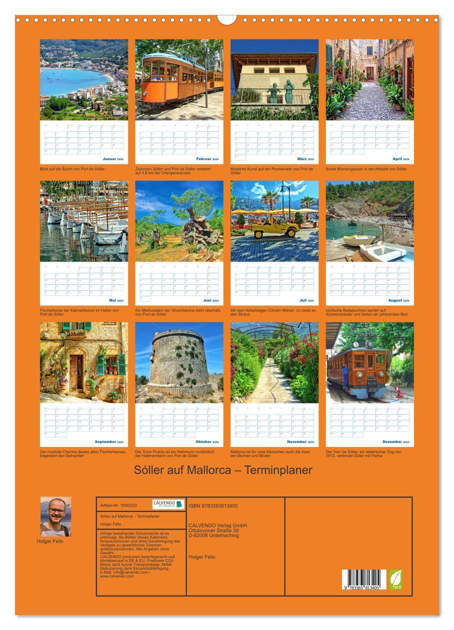 Bild: 9783383813405 | Sóller auf Mallorca ¿ Terminplaner (Wandkalender 2025 DIN A2 hoch),...