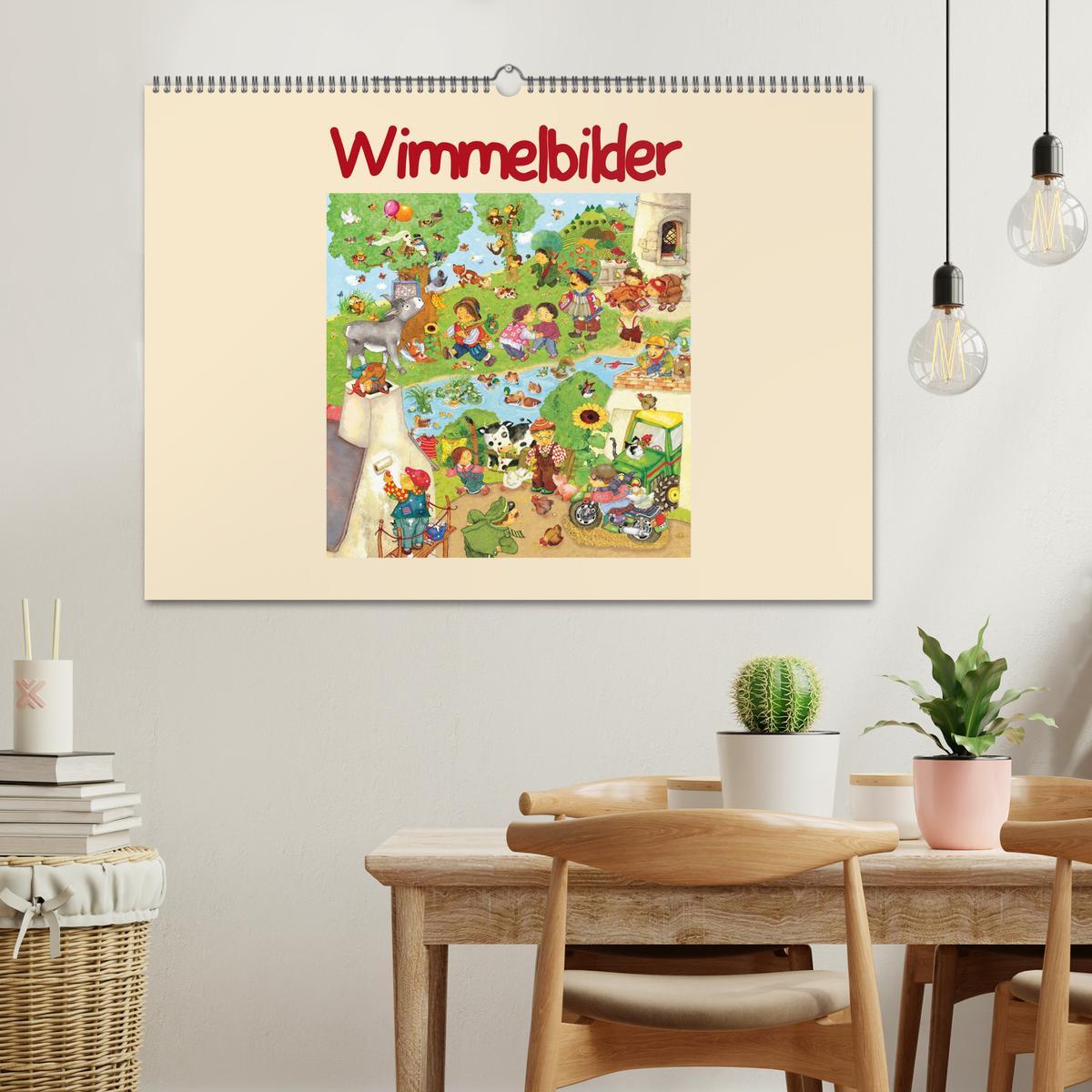 Bild: 9783435834839 | Wimmelbilder (Wandkalender 2025 DIN A2 quer), CALVENDO Monatskalender