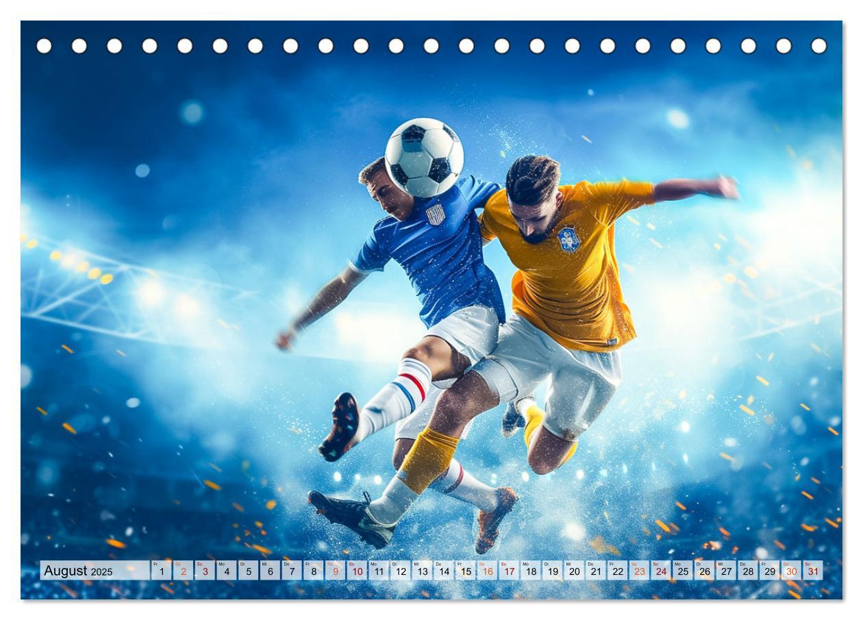 Bild: 9783383780462 | Fussball - Zweikampf (Tischkalender 2025 DIN A5 quer), CALVENDO...