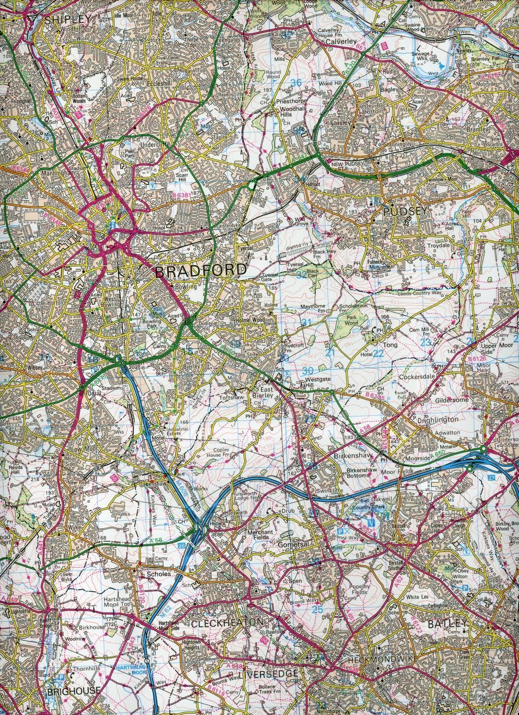 Bild: 9780319262023 | Leeds &amp; Bradford, Harrogate &amp; Ilkley | Ordnance Survey | (Land-)Karte