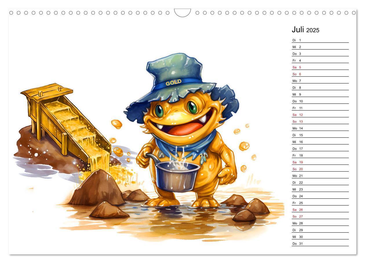 Bild: 9783383905728 | Monsterjobs - Kleine Monster, große Träume (Wandkalender 2025 DIN...