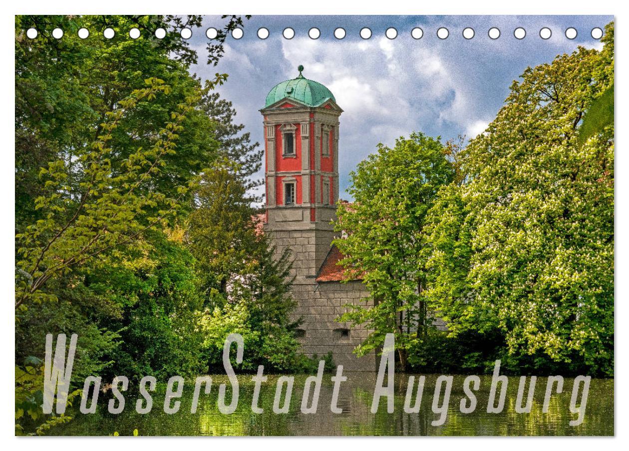 Cover: 9783383909092 | WasserStadt Augsburg (Tischkalender 2025 DIN A5 quer), CALVENDO...